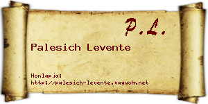 Palesich Levente névjegykártya