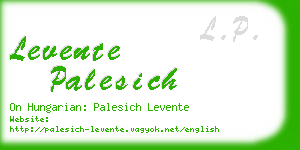 levente palesich business card